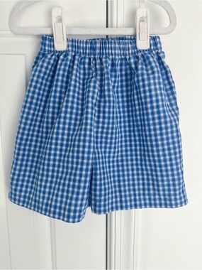 Southern Sunshine blue plaid shorts 3T EUC